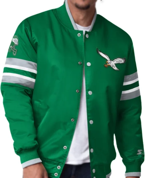 Philadelphia Eagles Scout I Starter Green Varsity Jacket