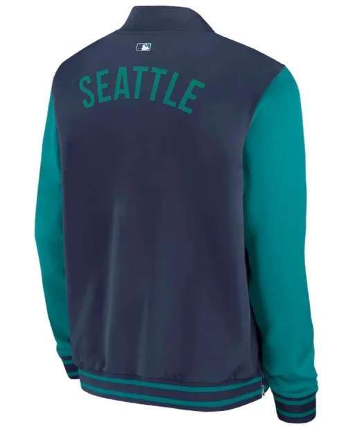 Seattle Mariners Authentic Collection Dugout Full-Zip Bomber Jacket - Unisex