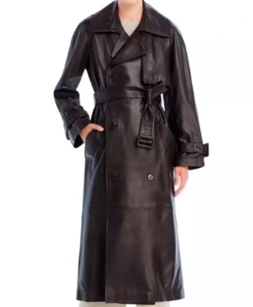 Buy Selena Gomez Only Murders In The Building S5 Leather Black Trench Coat