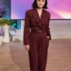 The Jennifer Hudson Show Season 04 Selena Gomez Maroon Cropped Blazer