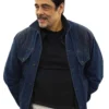 Benicio Del Toro Movie One Battle After Another 2025 Sensei Sergio Denim Jacket
