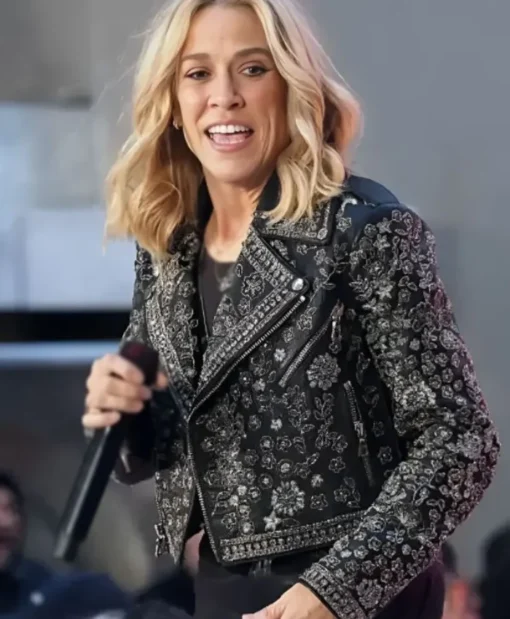 Sheryl Crow NBC Today 2025 Floral Black Jacket