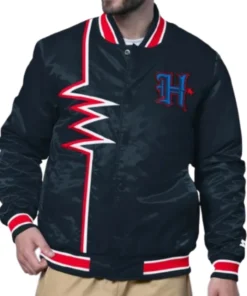 Houston Texans Shock Wave Navy Satin Jacket