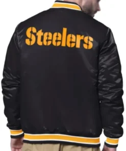 Pittsburgh Steelers Shock Wave Black Satin Jacket