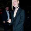 63rd New York Film Festival 2025 Elle Fanning Black Blazer For Women