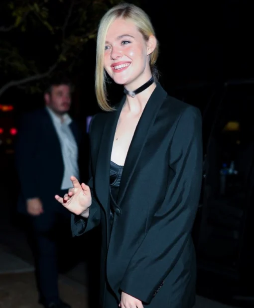 63rd New York Film Festival 2025 Elle Fanning Black Blazer For Women