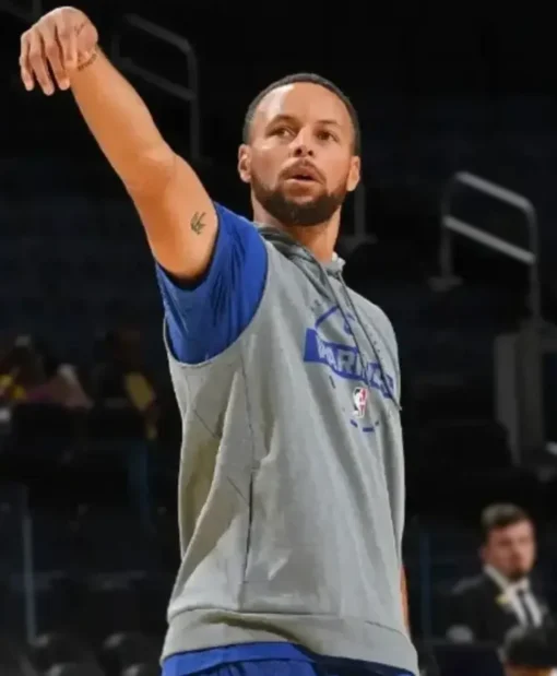 Stephen Curry Golden State Warriors 2025 Sleeveless Gray Hoodie