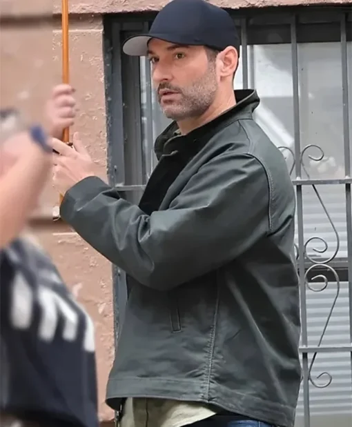 Hart Hoxton TV Series CIA 2026 Tom Ellis Grey Cotton Jacket
