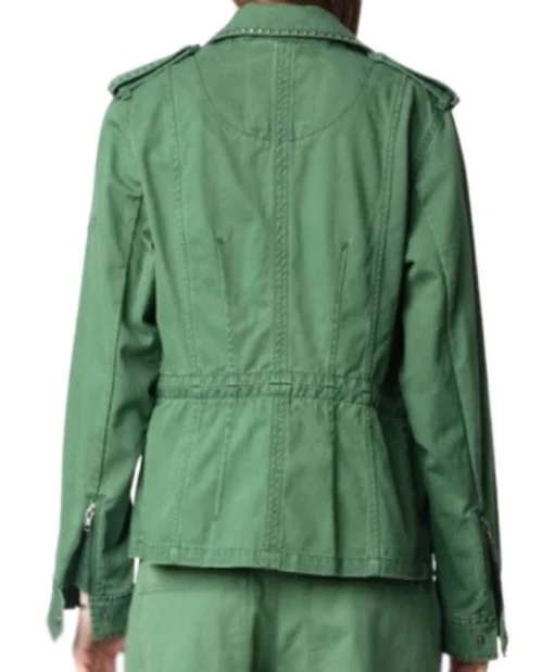 Kathy Griffin TV Series Elsbeth 2025 Green Cotton Button Down Jacket