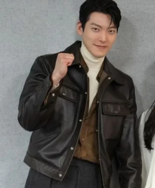 Order Kim Woo-Bin Korean TV Series Black Leather Jacket