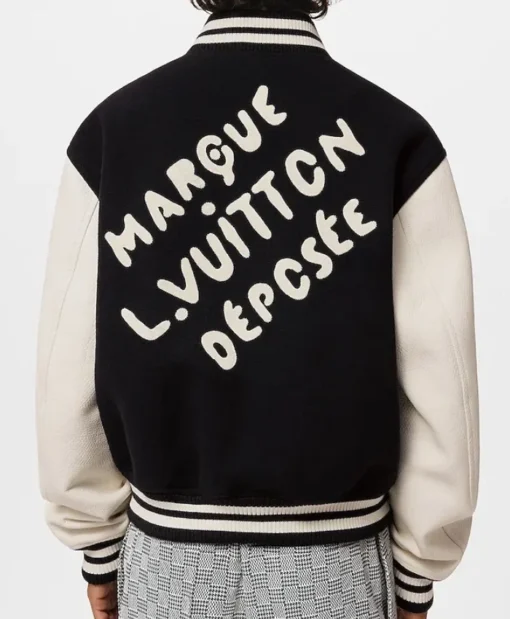 Louis Vuitton Signature Black and White Varsity Blouson Jacket