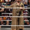WWE 2025 Crown Jewel Champion Seth Rollins Checkered Yellow and Black Long Coat