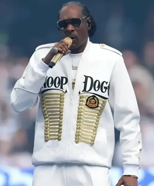 Buy Snoop Dogg AFL Grand Final 2025 White Jacket For Sale