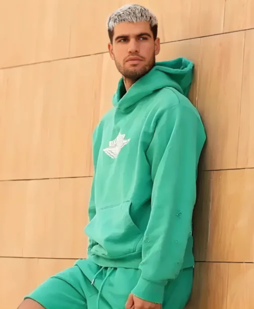 Six Kings Slam Carlos Alcaraz Green Pullover Hoodie