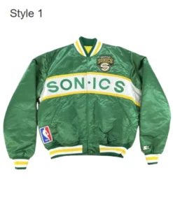 80’s Seattle Supersonics Green Jacket