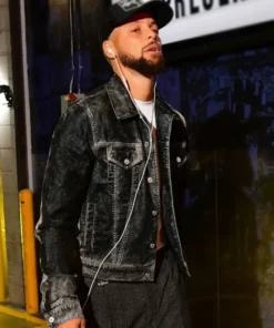 Warriors VS Lakers Stephen Curry Denim Jacket