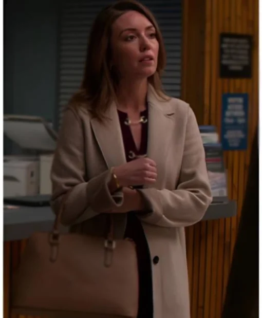 Ella Cannon Murder In A Small Town S02 Beige Twill Coat