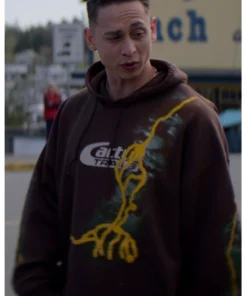 Murder in a Small Town S02 Brown Printed Hoodie