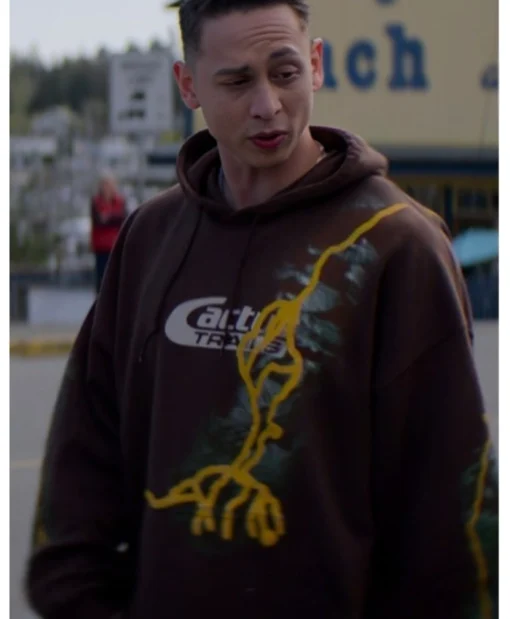 Murder in a Small Town S02 Brown Printed Hoodie