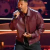 Antonio Ramsey The Voice S28 burgundy Jacket
