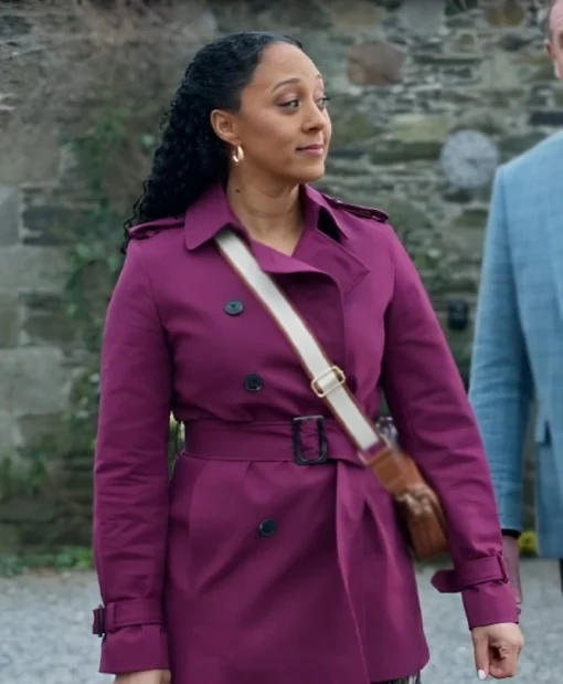 Tv Series Haunted Harmony Mysteries Buried at C Gethsemane Brown Purple Trench Coat