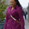 Shop Tamera Mowry Haunted Harmony Mysteries Trench Purple Coat