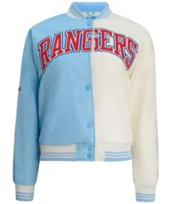 Zone Blitz Texas Rangers Varsity Satin Jacket