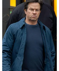 Dan Morgan Film The Family Plan 2 2025 Mark Wahlberg Blue Jacket