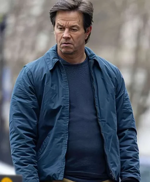 The Family Plan 2 Mark Wahlberg Blue Cotton Jacket
