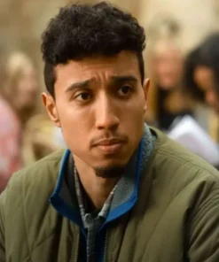 Reda Elazouar Film The Family Plan 2 2025 Omar Olive Green Quilted Jacket