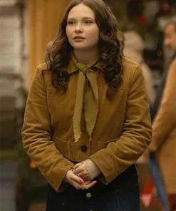 Nina Morgan Movie The Family Plan 2 2025 Zoe Colletti Brown Corduroy Jacket