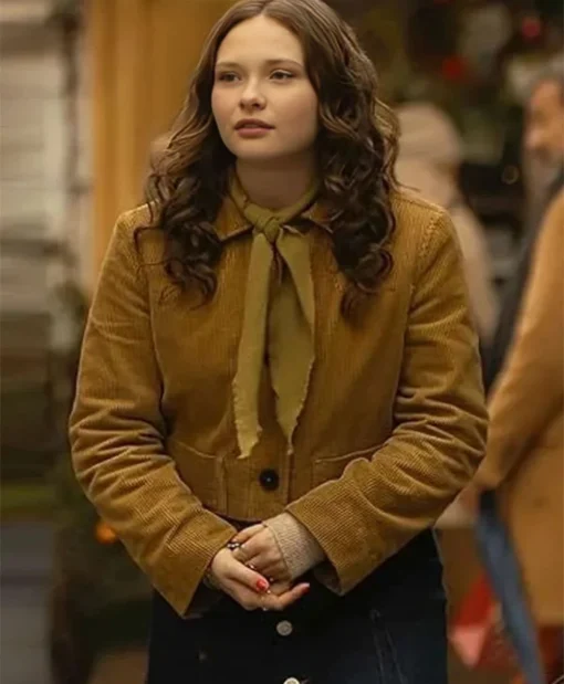 Nina Morgan Movie The Family Plan 2 2025 Zoe Colletti Brown Corduroy Jacket