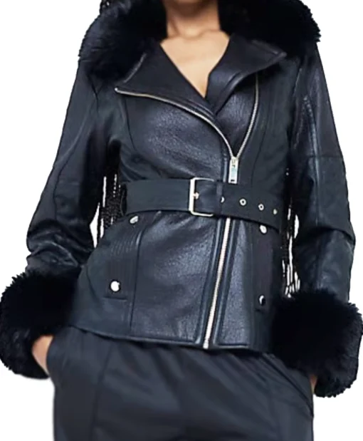 The Rainmaker 2025 Lana Parrilla Belted Leather Jacket
