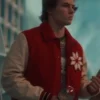 Shop Austin Kane TV Series The Santa Clauses Cal Red Varsity Jacket