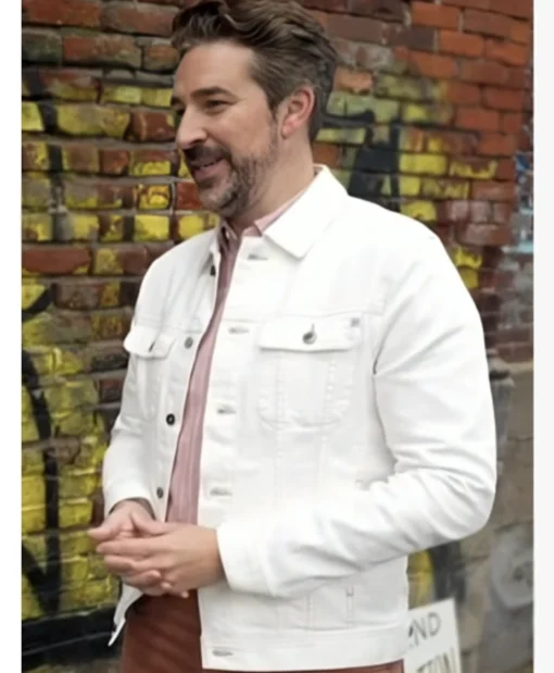 Joe Fryer The Today Show White Denim Jacket