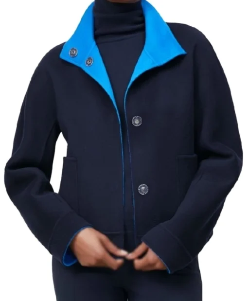 The View Joy Behar Black And Blue Reversible Jacket