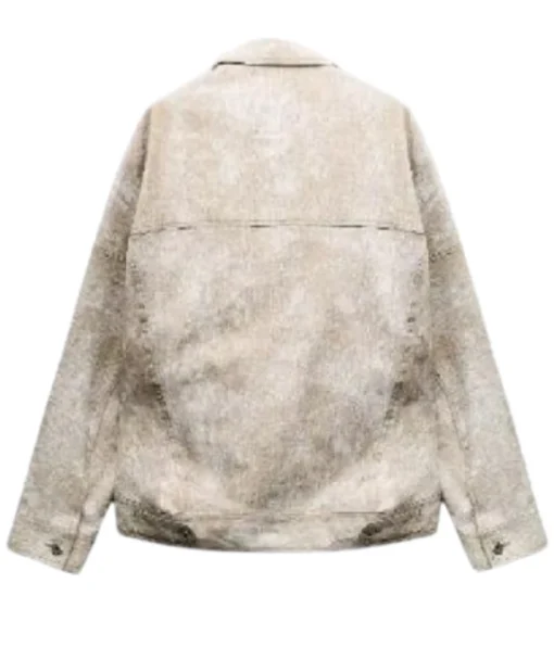 Jerrell Melton TV Show The Voice Season 28 Beige Oversized Denim Jacket