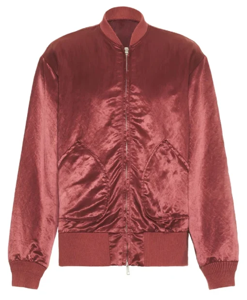 Michael Buble The Voice S28 Ep 07 The Battles Premiere Red Satin Bomber Jacket