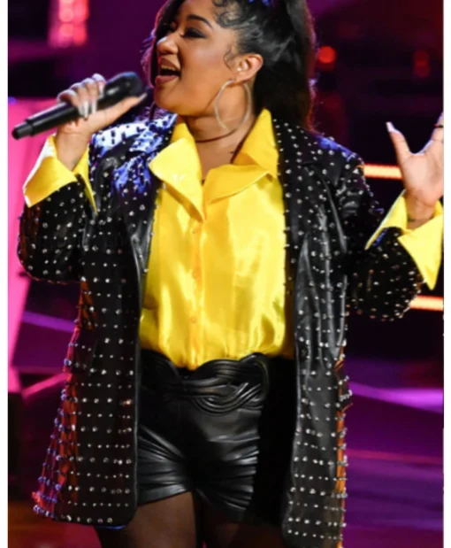 Yoshihanna The Voice S28 Studded Leather Blazer