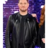 Michael Buble The Voice S28 Black Leather Jacket
