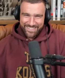 New Heights Ep 157 Travis Kelce Maroon Graphic Hoodie For Unisex