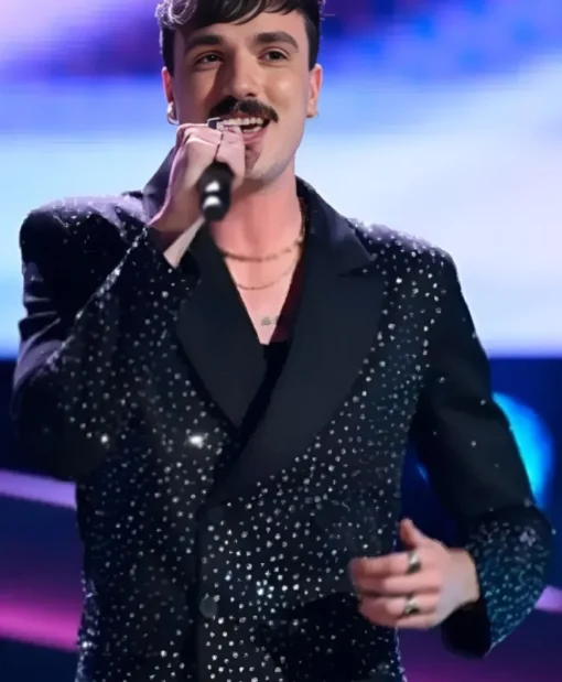 The Voice S28 Peyton Kyle Rhinestone Embellished Blazer