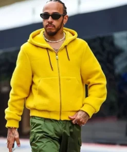 Lewis Hamilton U.S. F1 Grand Prix 2025 Yellow Hoodie