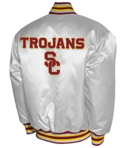 Franchise Club USC Trojans Full-Snap Satin Varsity Jacket
