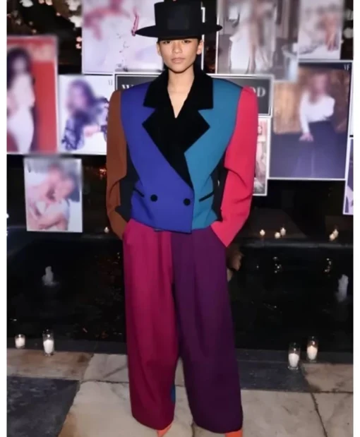 Vanity Fair and Lancome Toast Women Zendaya Coleman Oversized Color Block Suit