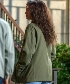 Zendaya The Drama Green Cotton Jacket