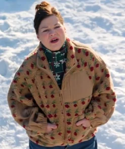 A Merry Little Ex-Mas Red Roses Printed Sherpa Jacket