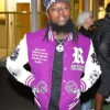 OFB Yung LA Purple Varsity Jacket