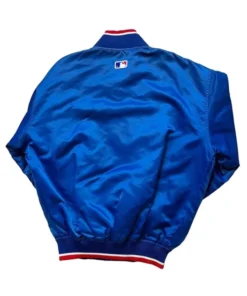 Shop 90s Montreal Expos Bomber Blue Satin Varsity Jacket