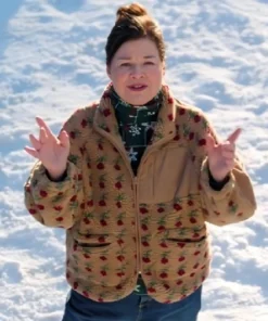 2025 Film A Merry Little Ex-Mas Red Roses Printed Sherpa Jacket